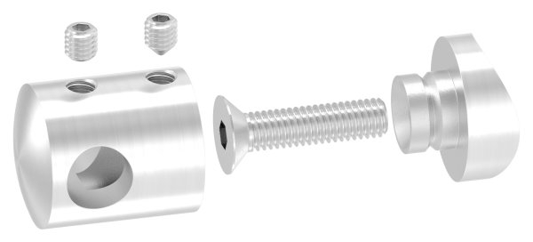 Querstabhalter V2A Edelstahl – Anschluss 33-7 mm fuer Rundstaebe 10 mm inkl- Schrauben-11-1015.4