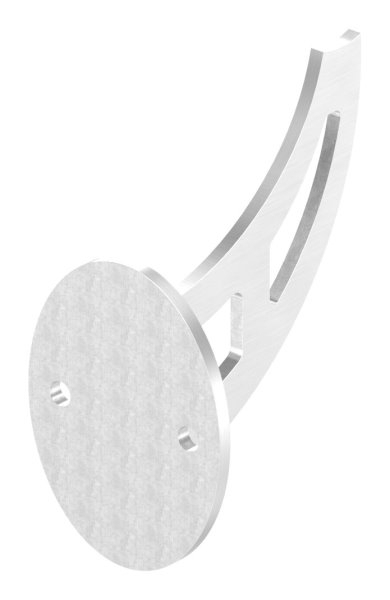 Handlaufschwert mit Ronde Ø 80 mm fuer Rohr Ø 42-4 mm V2A-11-2020.4