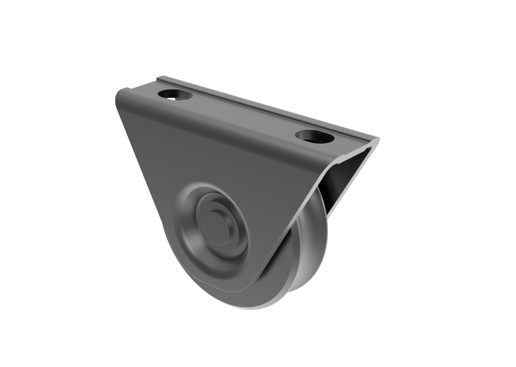 Schiebetorrolle Stahl  78 mm U-Rille verzinkt pulverbeschichtet RAL 7016-89-11H31U80CR7016-A.4