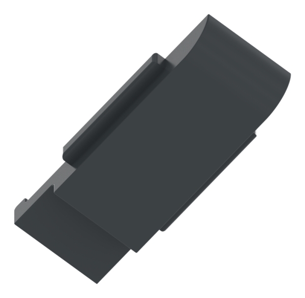 Sicherungsplatte Zinkdruckguss pulverbeschichtet RAL 7016 matt fuer Mod- 31-88-1131-BODEN-ZN0.7016