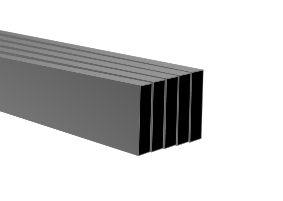 Zaunlatte Aluminium 20 x 80 mm L=6000 mm Anthrazit RAL 7016 -5 Stueck-89.FGS20X80X116MX5R7016