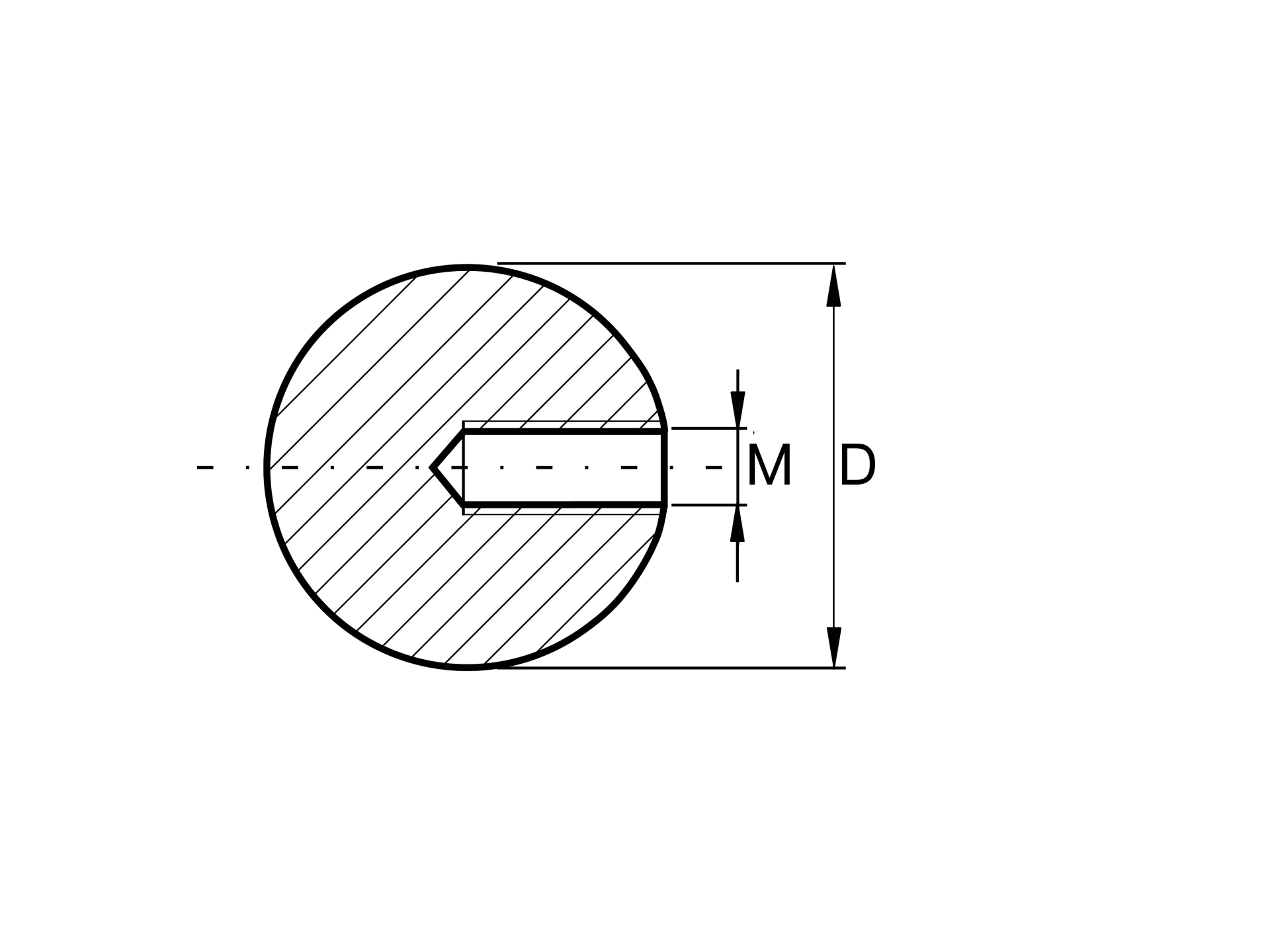 Endkappe Kugel Edelstahl AISI 304 D 40 mm M8 Gewinde geschliffen-89-11A0220040-A.4