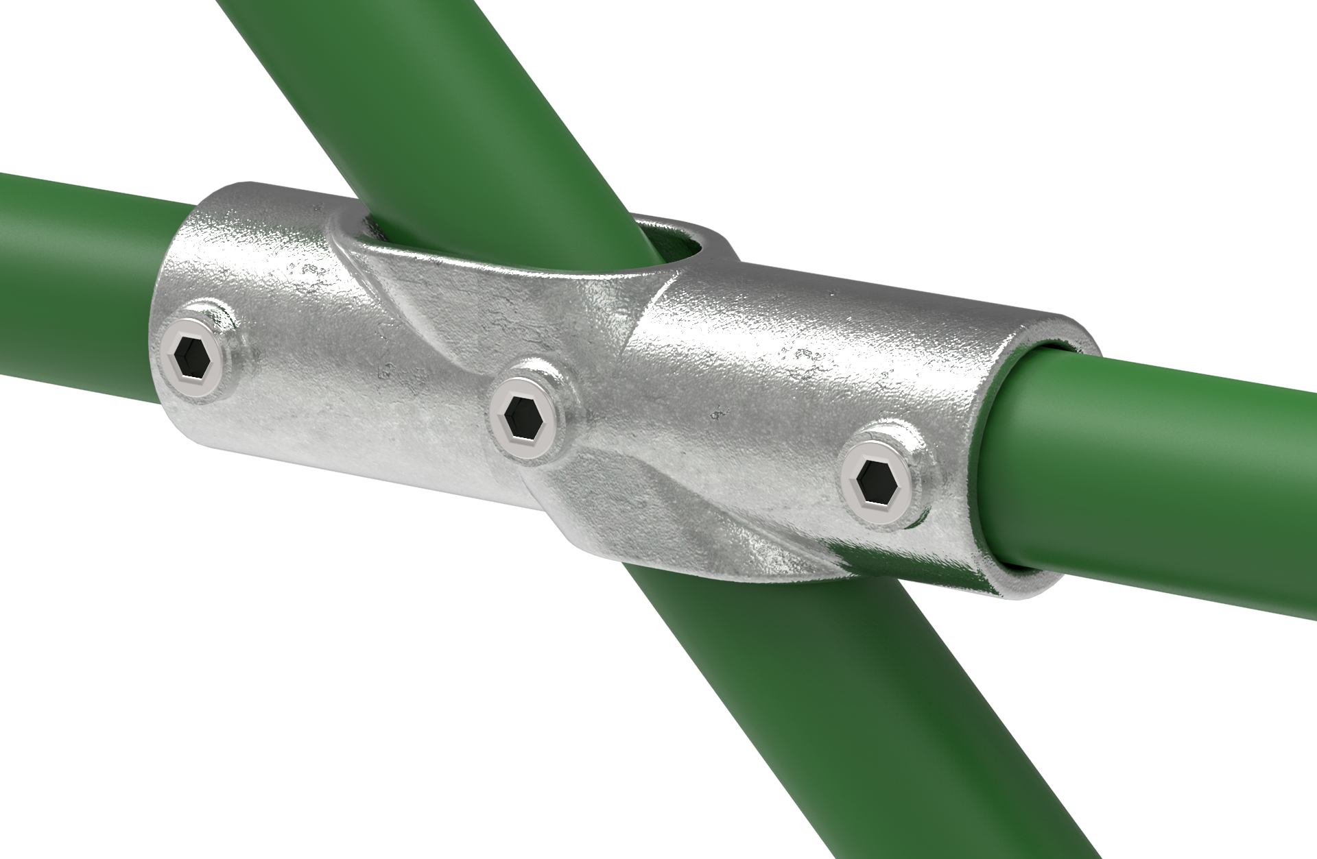 Rohrverbinder - Kreuzstueck 30-45° - 130D48 - 48-3 mm - 1 1-2- - Feuerverzinkt u. Elektrogalvanisiert-130D48