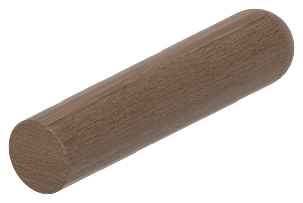 Holzhandlauf Nussbaum Ø 42mm- Laenge 200mm- lackiert-88-11HHM.NU42