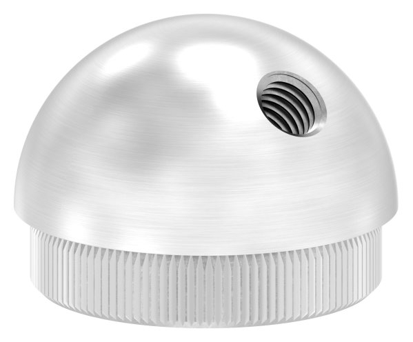 Rohrabschlussstopfen Edelstahl V2A fuer Rohr Ø 42-4x2-0mm mit M8 Gewinde zum Einschlagen-11-5100.4