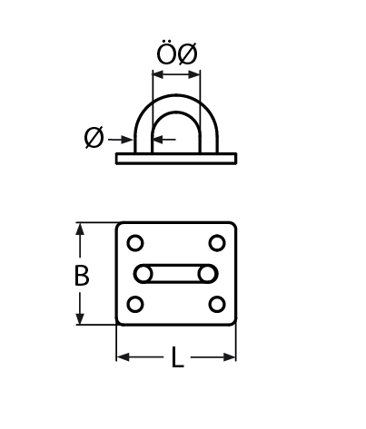 Decksplatte eckig Breite- 35 mm - 50 mm V2A - Verkauf in VPEs-66-64-411.8225