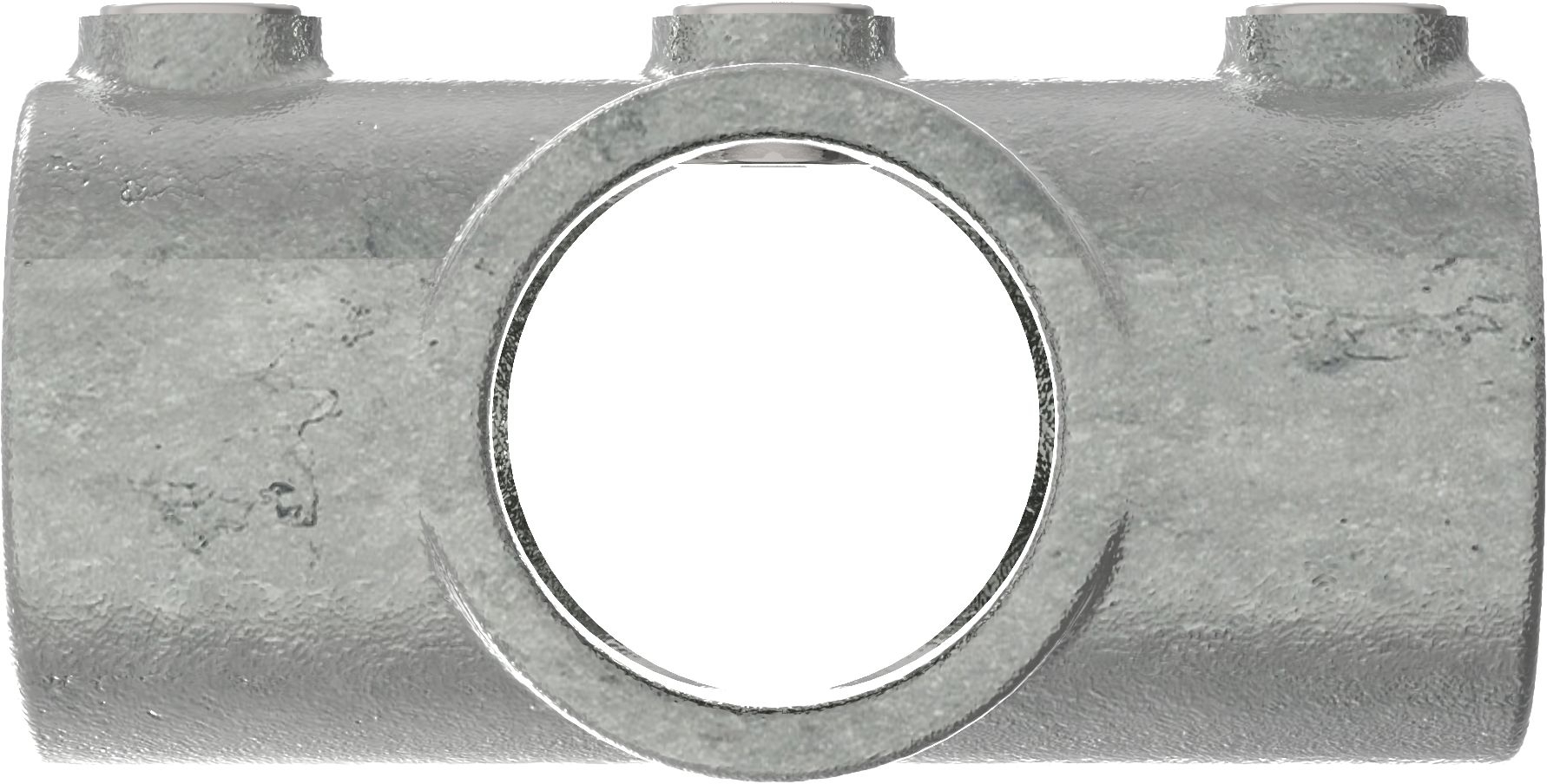 Rohrverbinder Kreuzstueck durchgehend Ø 48-3 mm -1 1-2- - 48-3 mm -1 1-2- - Temperguss verzinkt - 119C42-D48-119C42-D48