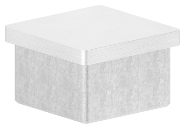 Einsteckkappe Edelstahl V2A 40x40x2-0 mm fuer Quadratrohr-11-2403.4