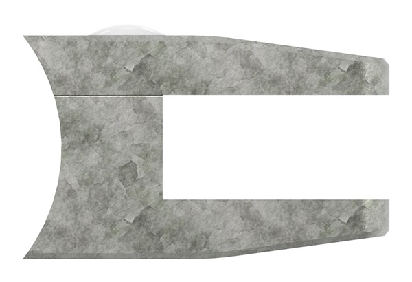 Glasklemme 55x65x37-5 mm AbZ fuer Anschluss Ø 60-3 mm Zink-10-3260ABZ.3