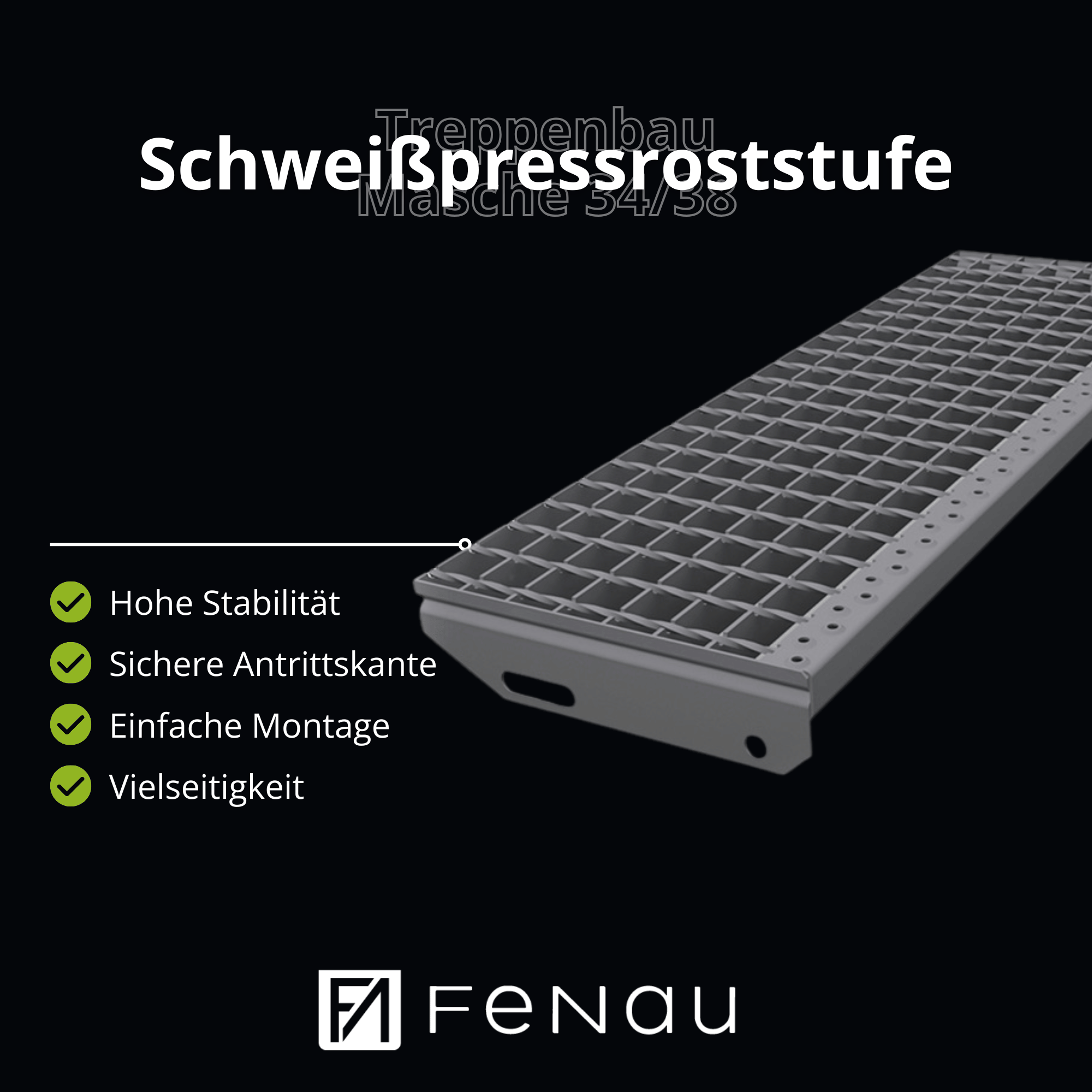 Schweisspressroststufe Metallstufe 1000x240 mm Masche 34-38 mm Tragstab 35-2 mm S235JR feuerverzinkt-25-1002430303.7