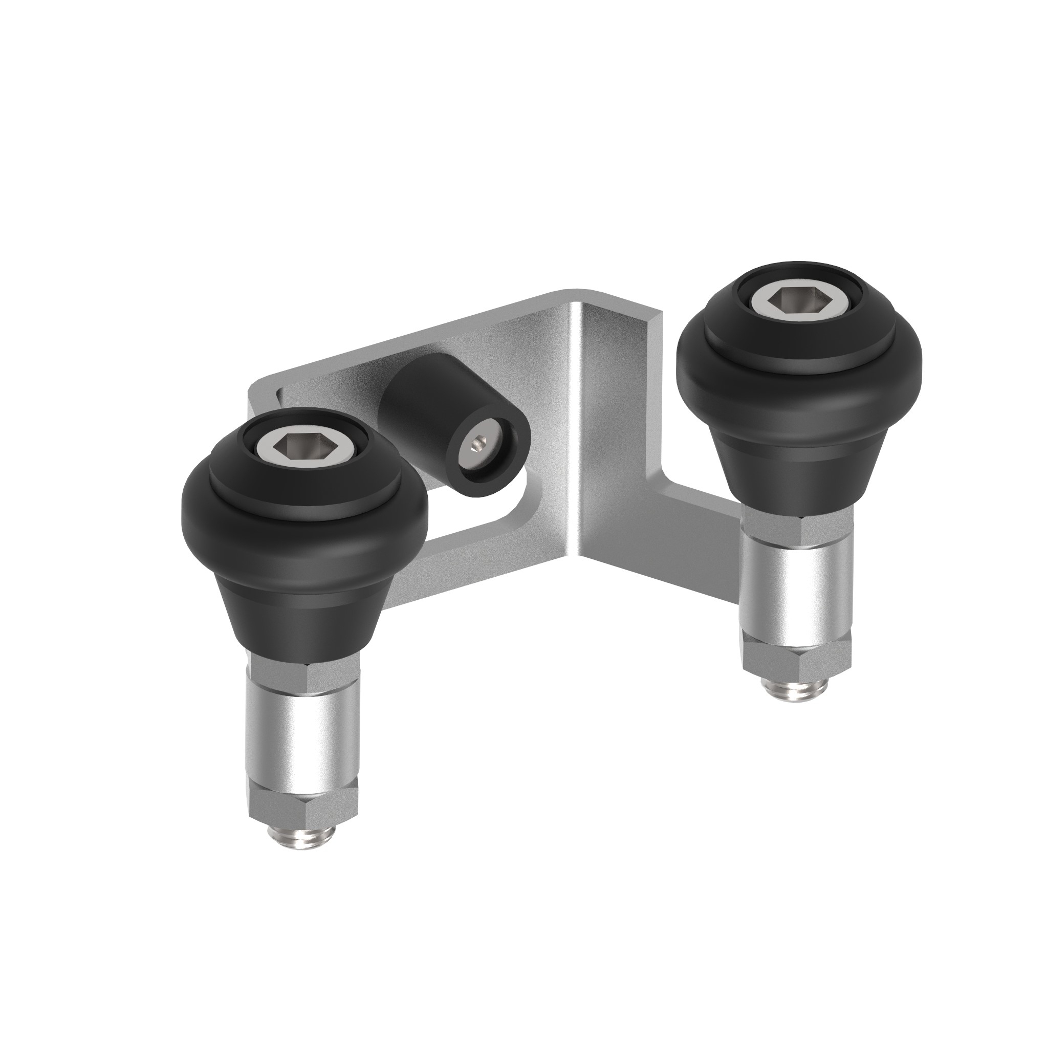 Obere Torfuehrung Stahl verzinkt fuer 80 mm Profil mit 2 Fuehrungsrollen-89-11H3780P-A.4