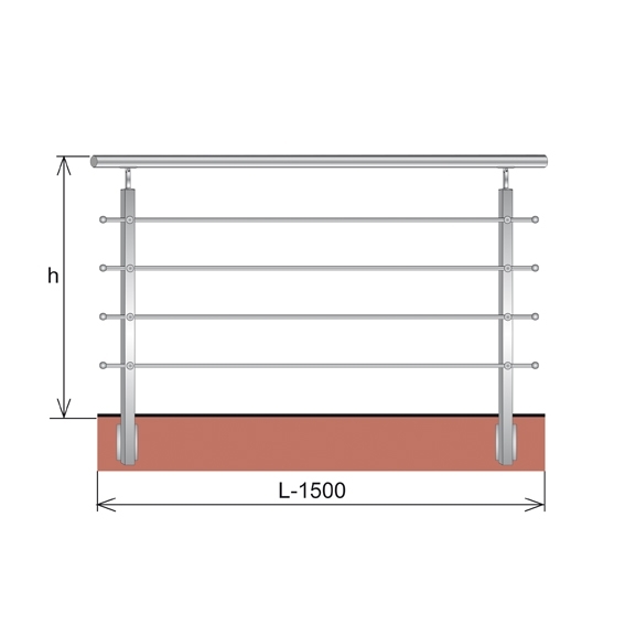 Relinggelaender V2A 1500 x 900 mm fuer seitliche Montage-89-11AJPZBR901500-A.4