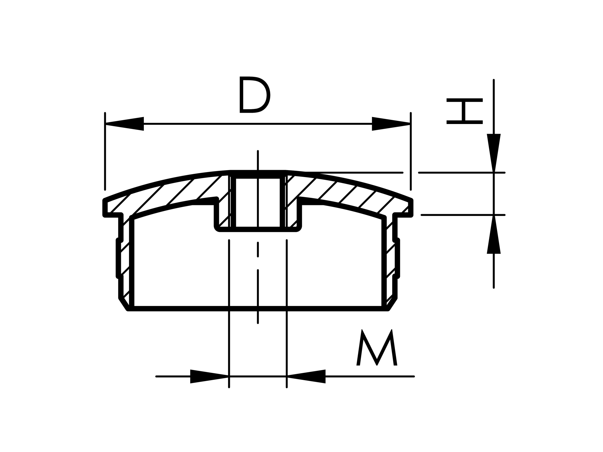 Endkappe Edelstahl AISI 304 fuer Rohr D 42-4x2-0 mm mit Gewinde M 10-89-11A5735242-A.4