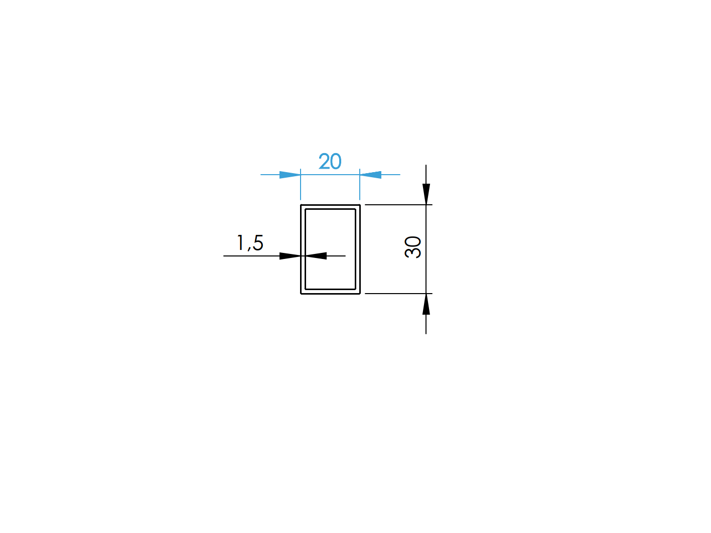 Zaunfuellung Aluminium 20x30 mm 2-0 m Anthrazit RAL 7016 pulverbeschichtet-89.FGS20X302000R7016
