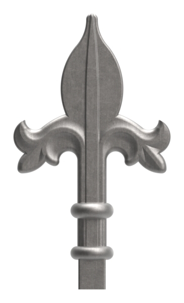 Zaunspitze - Hoehe- 140 mm - Material- 14x12 mm - Stahl S235JR- roh-30-2507.8