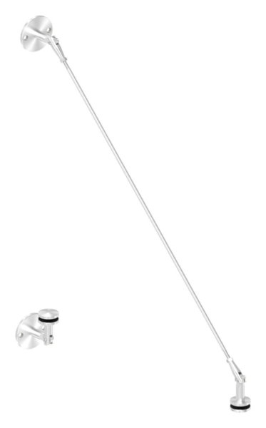 Vordachsystem abgehangen Edelstahl V2A Punkthalter Ø 52 mm Zugstange L = 940 mm 1 Achse-88-1150640.240