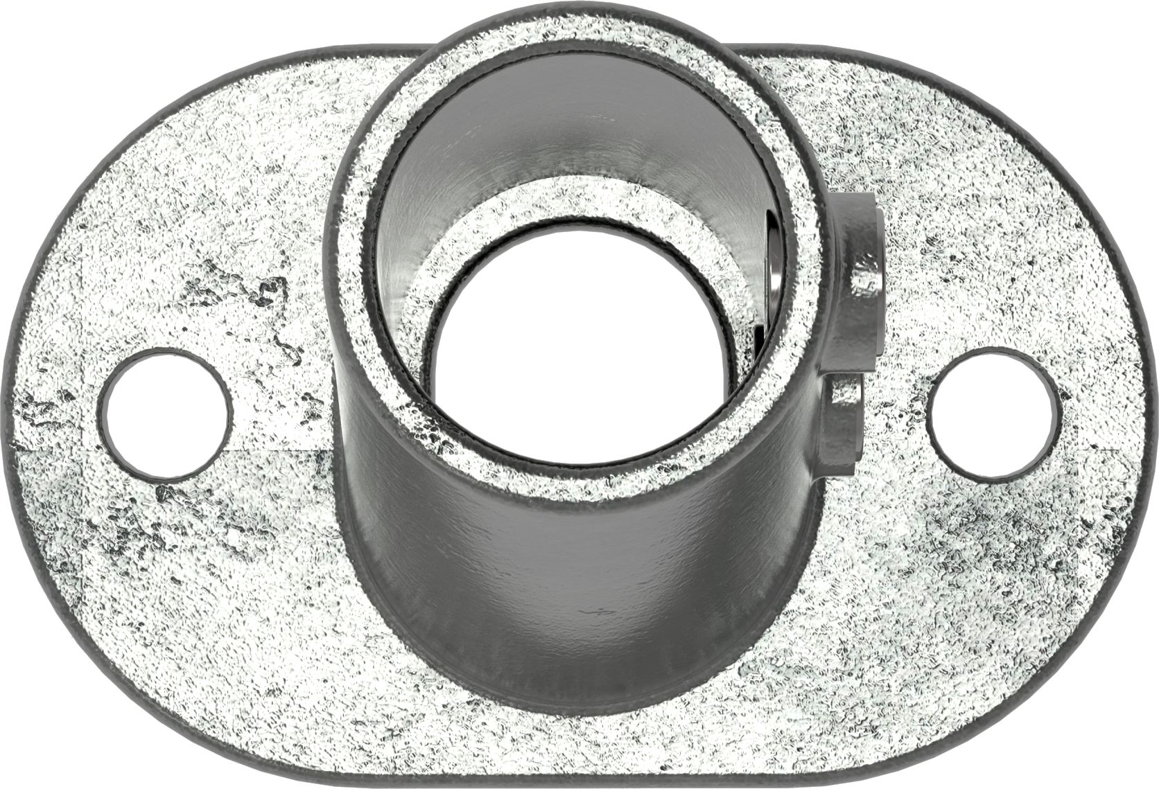 Rohrverbinder - Fussplatte oval 3-11° Neigung - 152B34 - 33-7 mm - 1- - Feuerverzinkt u. Elektrogalvanisiert-152B34