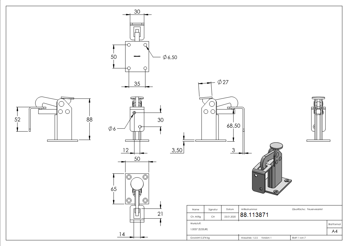Torfeststeller fuer Bodenbefestigung-88.113871