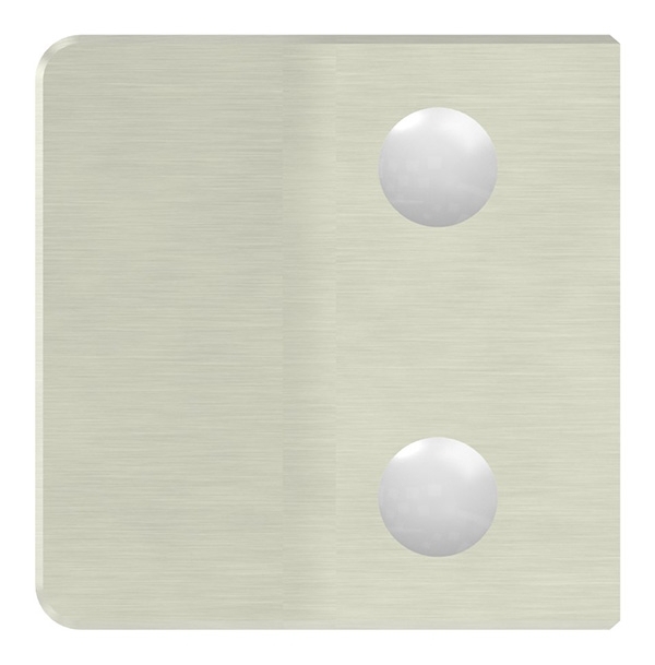 Glasklemme 55x65x37-5 mm AbZ fuer Anschluss Ø 48-3 mm Edelstahleffekt-10-3248ABZ.2