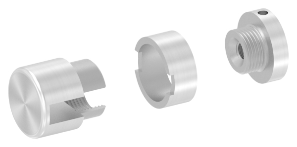 BRENK-fix® Grundhalter fuer Flachstaeb 20 x 8mm- V2A-88-11BR-F208M8.V2A