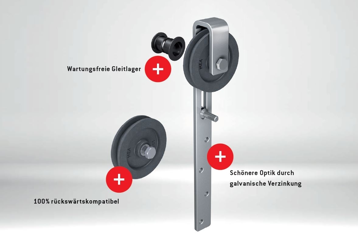 Gussrolle mit Buegel Haengetor MEA verz- Buegel Ø 105 mm 10330144-60-0003.9