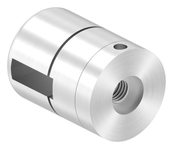 BRENK-fix® Grundhalter fuer Flachstaebe 20 x 6mm- ALU-88-11BR-F206M8.ALU