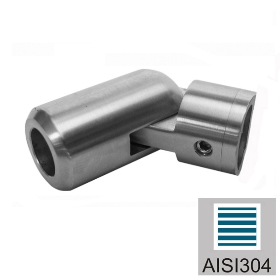 Fuellstabhalter Edelstahl AISI 304 fuer Ø 14 mm Stab- Flachpfosten- axial stellbar- geschliffen-89-11A0856000-A.4