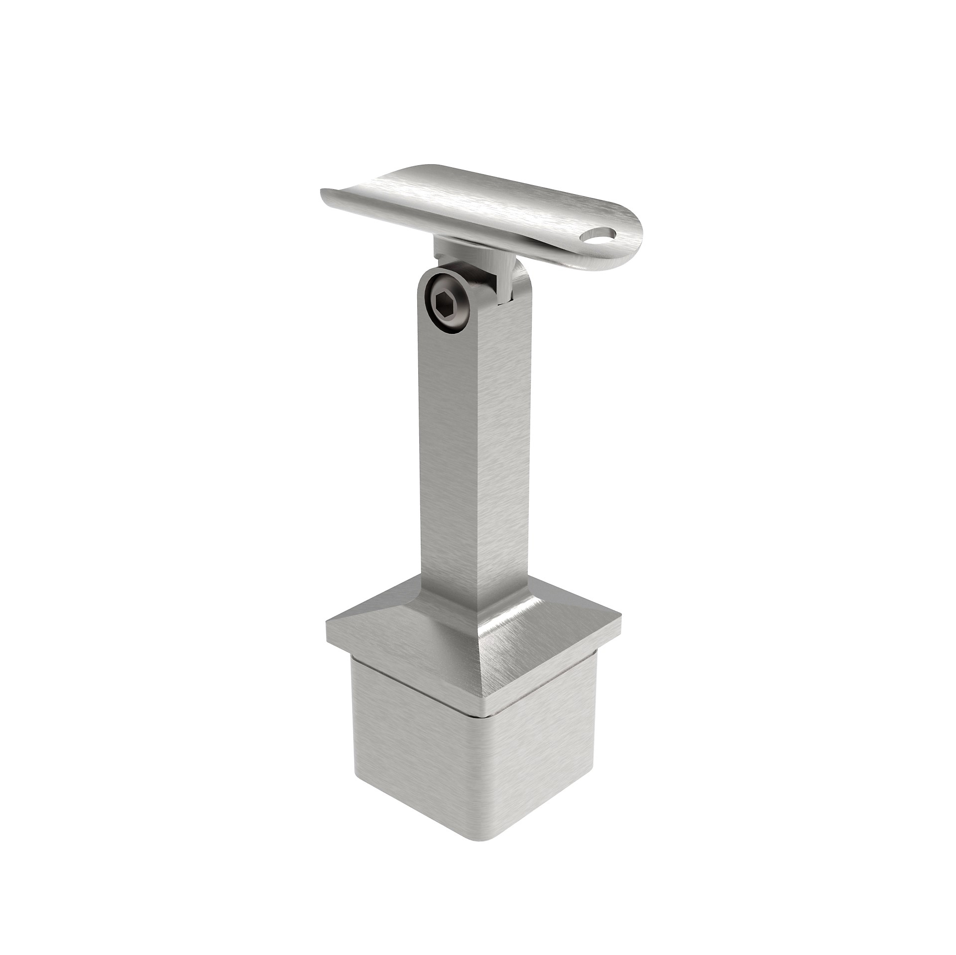 Handlaufhalter Edelstahl AISI 316 fuer Pfosten 40x40x2 mm Handlauf D42-4 verstellbar-89-11A144718042-A.4