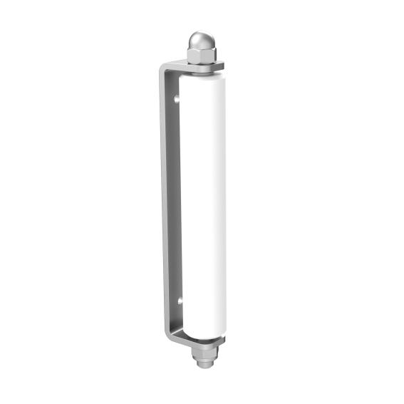 Fhrungsrolle mit Halter Stahl verzinkt - Nylon Rolle  66 mm L=305 mm wei-89-11H21305W-A.4