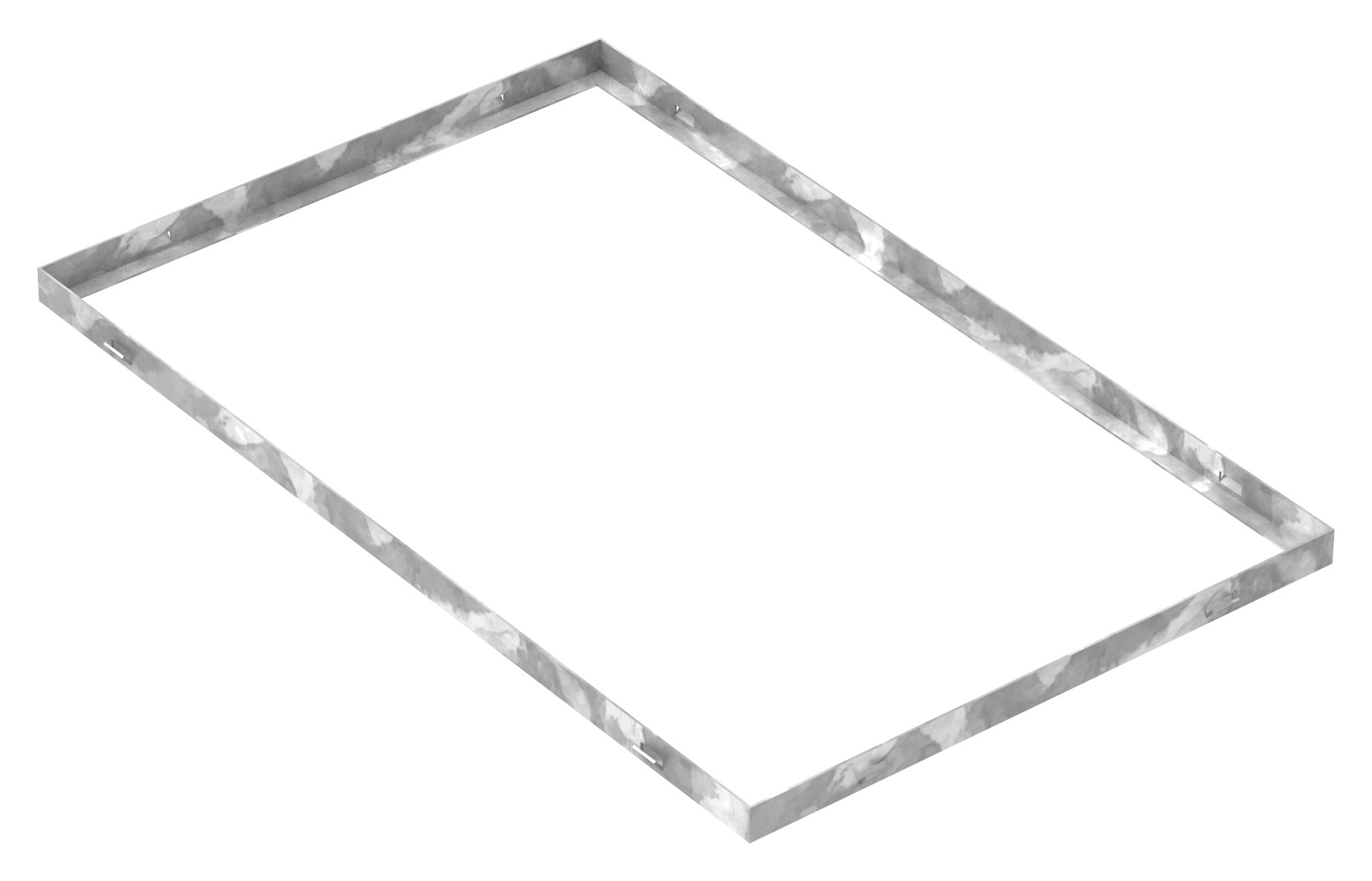 Zarge - Masse- 500x800x28 mm - fuer Rosthoehe 25 mm - aus S235JR -St37-2- bandverzinkt-23-508025.7