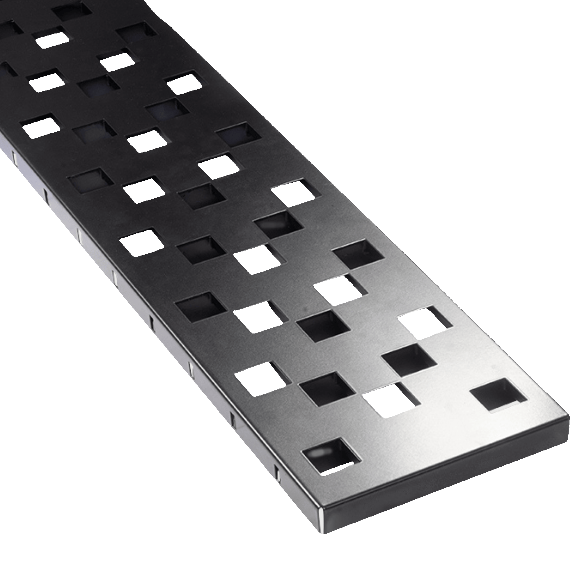 SEPGRATE Hausumrandung 1000x250 mm- RAL pulverbeschichtet – Lochblech-Sockelabdeckung- Tragstab 25-2 mm-22-SEPGRATE-10025252.RAL