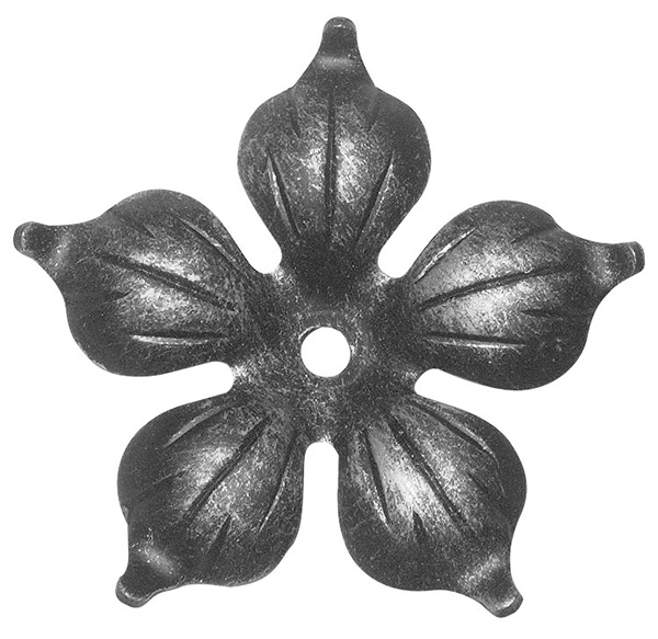 Rosette - Zierteil -  Ø 90x2 mm mit Mittelbohrung 5-5 mm - Stahl -Roh- S235JR-30-2628.8