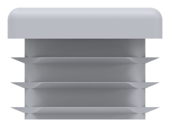 Kunststoffkappe grau fuer Quadratrohr 25x25mm-88-11178-25X25.G