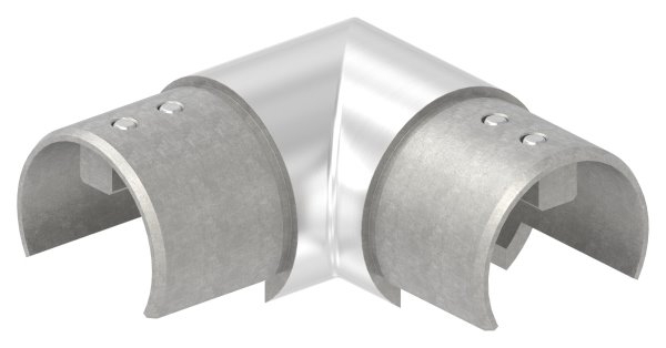 Verlaufsecke 90° - horizontal - fuer Nutrohr Ø 48-3 mm - V4A-12-2319.1