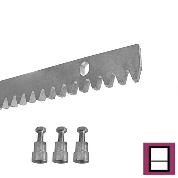 Zahnstange Stahl verzinkt 30 x 12 mm L=1000 mm Modul 4 mit Bohrungen-89-11H01FE30X12H-A.4