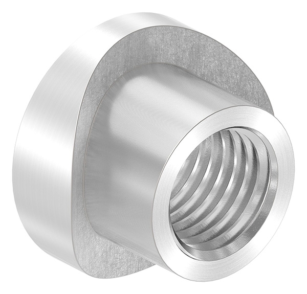 Gewindehuelse Edelstahl V2A fuer Rohr Ø 42-4 mm M16 geschliffen Korn 240-88-1151351-240.42