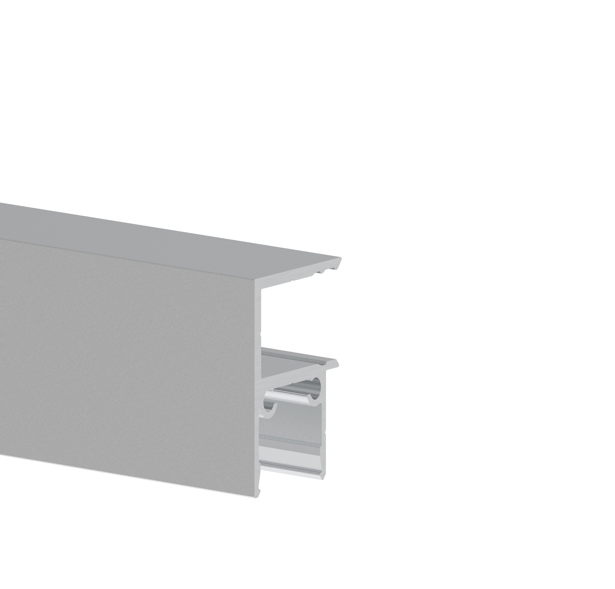 Zaunadapter Aluminium 6000 mm fuer Glas- - 20 mm Fuellungen- Natur-89-11FGAS20G6000N-A.4