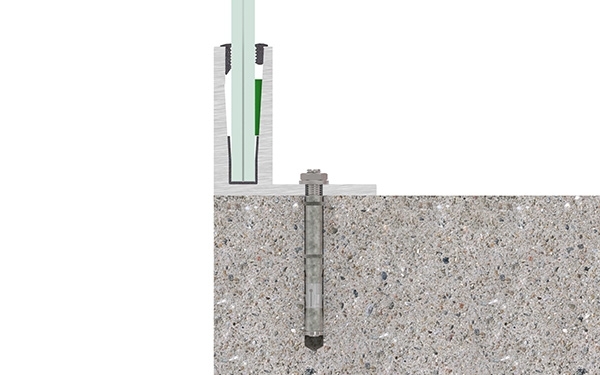 Alu-Profil - MASSIV - Laenge- 6000 mm - aufgesetzte Montage - Aluminium-12-2207.6