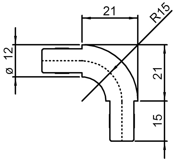 Rohrverbinder 90° V2A fuer Rohr Ø 12 x 1-5 mm zum Kleben K240 geschl-88-1150428.240
