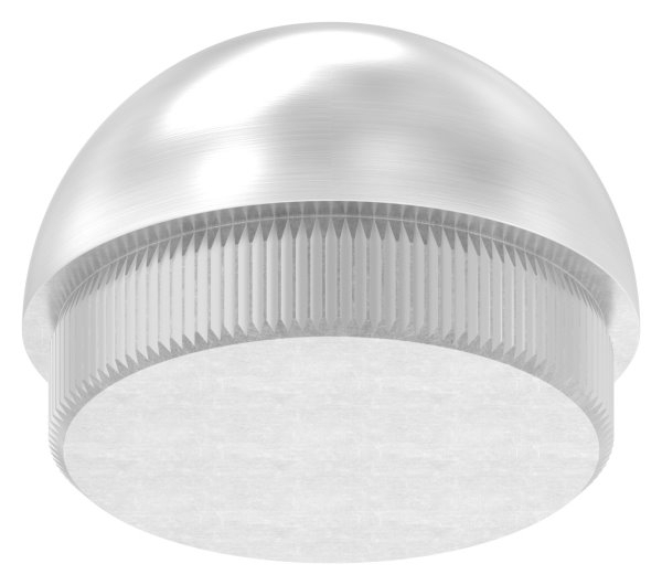 Rohrabschlussstopfen Edelstahl V2A fuer Rohr Ø 42-4x2-0mm mit M8 Gewinde zum Einschlagen-11-5100.4