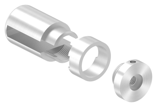BRENK-fix® Grundhalter fuer Flachstaebe 40 x 8mm- V2A-88-11BR-F408M8.V2A