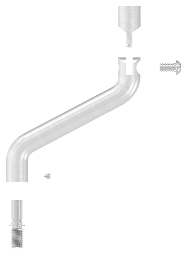 Buegel Edelstahl V2A Ø 14 mm- H 100 mm- Achsabstand 70 mm- mit Gelenk- M8-M6 Gewinde-88-1150472-240.GL