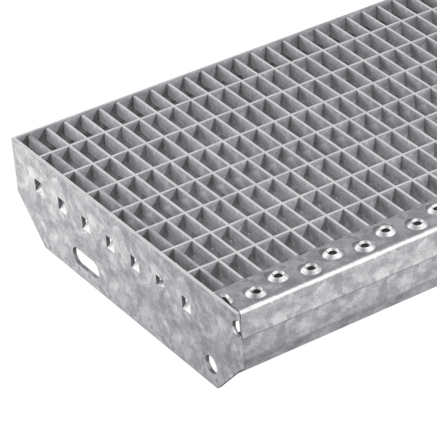 Gitterroststufe 800 x 270 MW 30-10 TS 30-2 Rutschhemmung R10-24-802731302.7