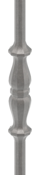 Zwischenstab - Laenge- 900 mm - Material- 14 mm - rund- gehaemmert - Stahl S235JR- roh-30-1112.8