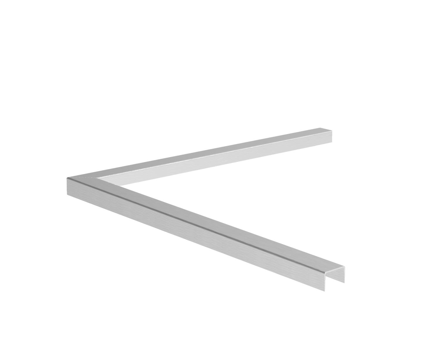 U-Profil Aluminium fuer Glas 20-00–21-52 mm L=200 mm eloxiert satiniert-89-11AL6901022G90SE-A.4
