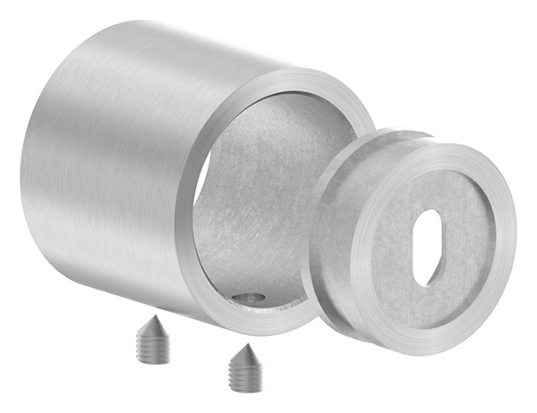 Wandbefestigung Edelstahl V2A fuer Rohr Ø 26-9 mm geschliffen Korn 240-88-1154180-240.27