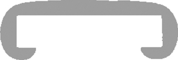 Kunststoffhandlauf fuer 35 x 8mm- verkehrsgrau- 25 Meter-88-11F358.004