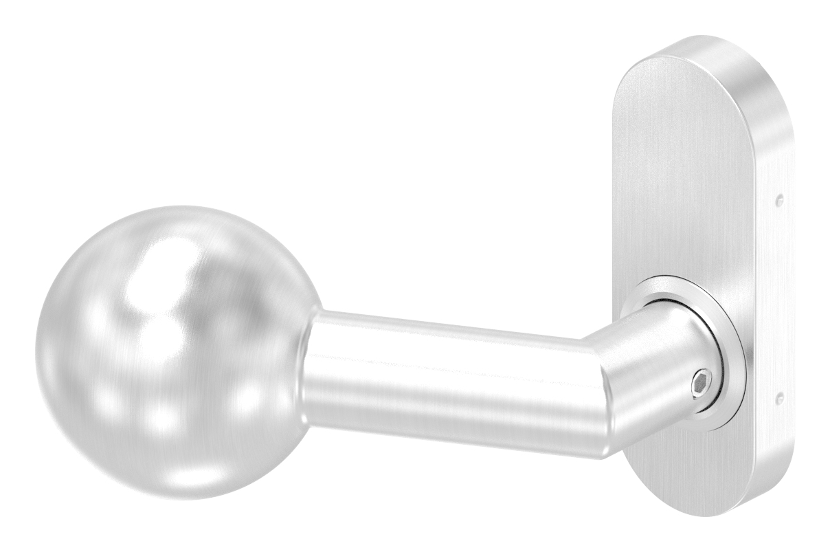 Drueckerknopf- Ø 50mm- drehbar- V2A - Links-88-11612-VA-D.L