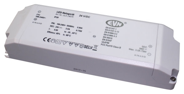 LED Netzteil Kunststoff 24V 50W IP20-88-11LED-T-IP20.50W