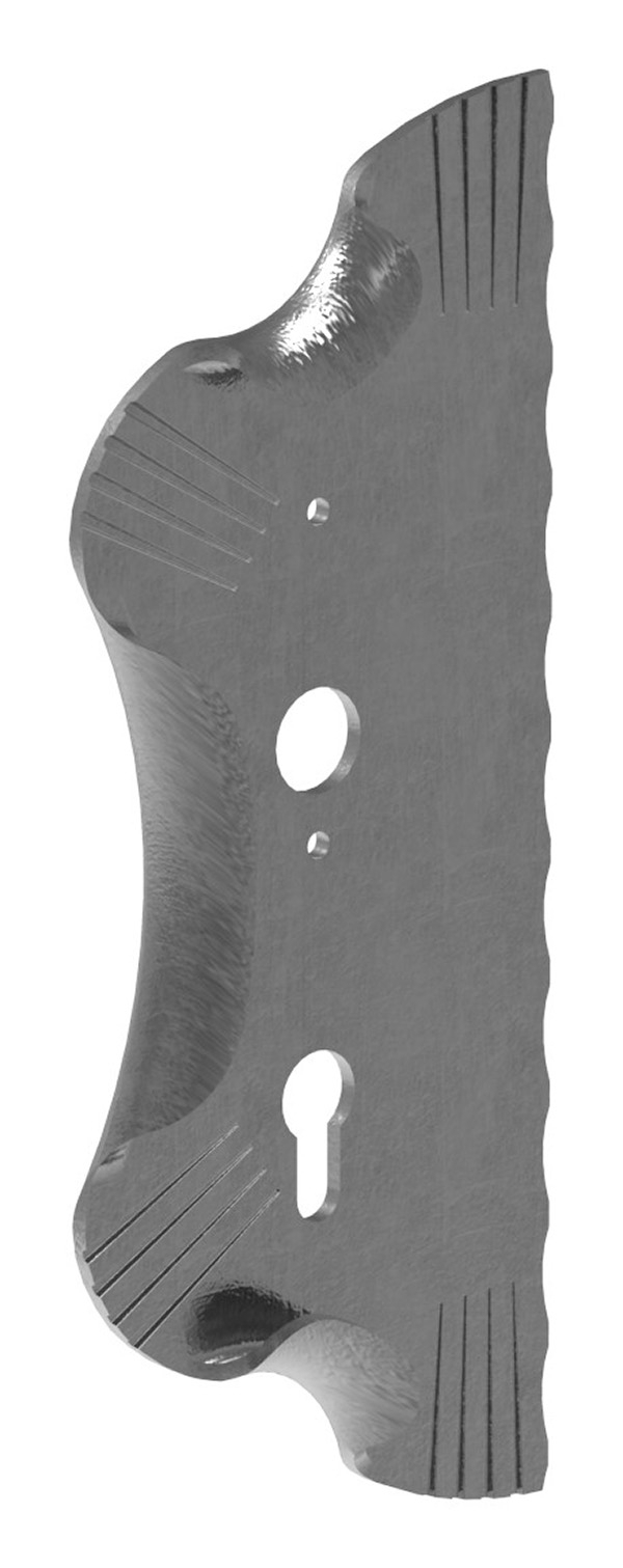 Schlossplatte links - Masse- 120x290x4 mm - Stahl S235JR- roh-30-3323.8